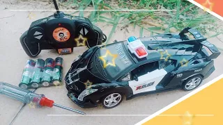 UNBOXING RC CAR MOBIL REMOT KONTROL POLICE CAR HIGH SPEED