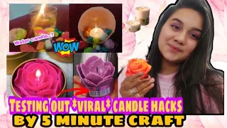 Testing out *viral* candle hacks by 5- minute craft // PASS -EPIC FAIL // aastha kapoor