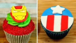 Ironman and Captain America Cupcakes | Superhero Cupcake Decoration Ideas  By Hoopla Recipes