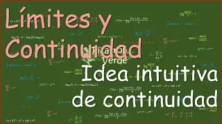 Límites y continuidad: Idea intuitiva de continuidad