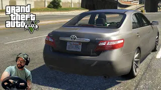 "Experience Thrilling Toyota Camry 2008 Gameplay in GTA 5 | Realistic Steering Wheel Action!