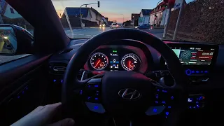 POV Drive Hyundai I30N Chill City Drive Sunset 60FPS