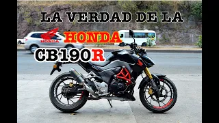 La verdad de la Honda CB190R / Lo BUENO y Lo MALO/ Todo lo que debes de saber