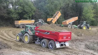 Terrassement - 2 Case et  11 tracteurs Fendt & John Deere