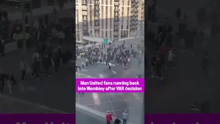 Man United fans rush back to Wembley as VAR disallows Coventry City's 'winning' goal 💨