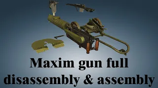 Maxim gun: full disassembly & assembly