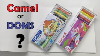 Camel oil pastels vs Doms oil pastels which is best | Review | comparison