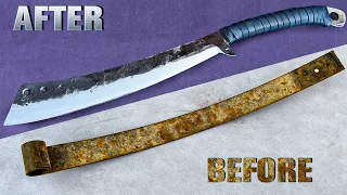 Making Zombie Machete from old truck leaf spring