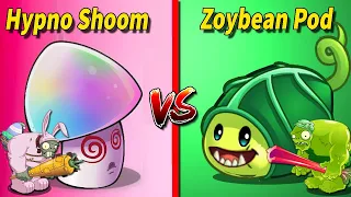 HYPNO SHROOM vs ZOYBEAN POD - Who Will Win? Pvz 2 Gargantuar Vs Zomboid Gargantuar