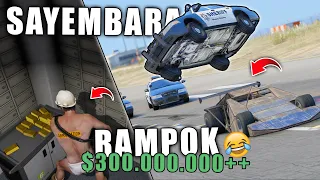 AKSI EPIC SAYEMBARA PERAMPOKAN PAKE MOBIL LONCATAN !! | GTA 5 MOD INDONESIA