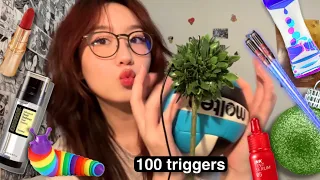 100 TRIGGERS IN 100 SECONDS 😳💯 fast and aggressive asmr (without headphones)