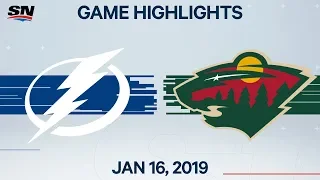NHL Highlights | Lightning vs. Wild – Jan. 16, 2020
