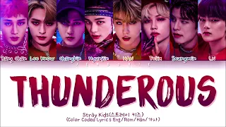 Stray Kids Thunderous Lyrics (스트레이 키즈 소리꾼 가사) (Color Coded Lyrics Eng/Rom/Han)