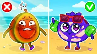 Learn Good Habits 😄 with Avocado Baby and Hot vs Cold Challenge || More Funny Stories for Kids 🥑