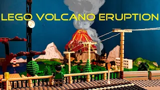 Lego Volcano Eruption
