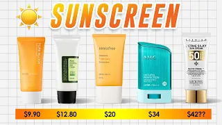 CHEAP to EXPENSIVE $$ Sunscreens Review ☀️~ Is it Worth it? Korean Sunscreens