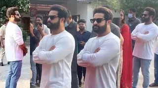Jr NTR in queue to Cast His Vote in Jubilee Hills | Telangana Elections 2023 | TFPC