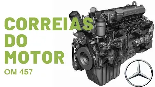 Correias do alternador e hélice, Motor OM 457 Mercedes Benz Axor 2044