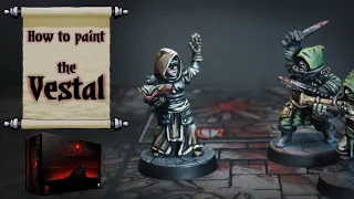 Painting the Vestal from the Darkest Dungeon Board Game