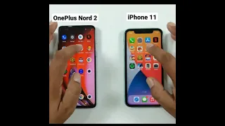 OnePlus Nord 2 vs iPhone 11 Speed Test #shorts