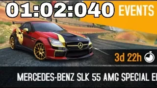 Asphalt 8 Mercedes-Benz SLK 55 AMG Special Edition Cup Mountain City Rally 01:02:040