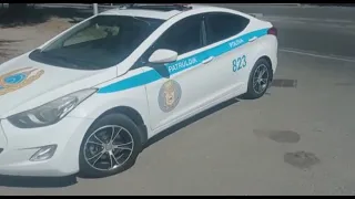 Лжеполицейский автомобиль задержали в Алматы