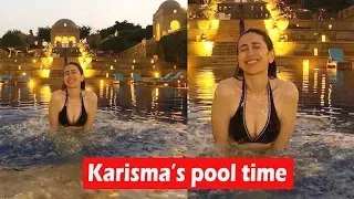 Karisma Kapoor enjoys pool time at an exotic location, shares picture in black bikini