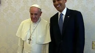 Pope and President Obama meet for first time at Vatican