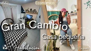 CAMBIO TOTAL CASA PEQUEÑA DE INFONAVIT | Habitación Principal | Económico | Ale García ✨