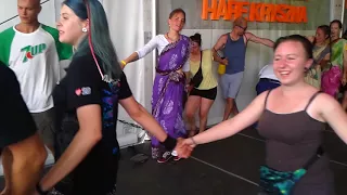 Happily Dancing as Mahatma Prabhu Chants Hare Krishna at the Polish Woodstock - Day 2