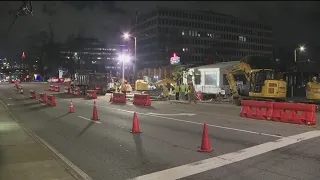 Repairs continue in Buckhead due to water main break, sinkhole repair