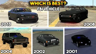 GTA : WHICH IS BEST FBI VEHICLE IN EVERY GTA? (GTA 5, 4, SAN, VC, 3)
