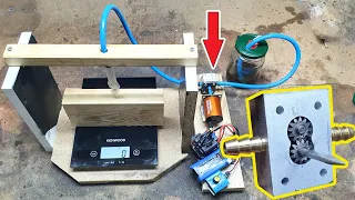 DIY Mini Hydraulic Gear Pump TEST / El yapımı Mini Hidrolik Dişli Pompa TESTİ /