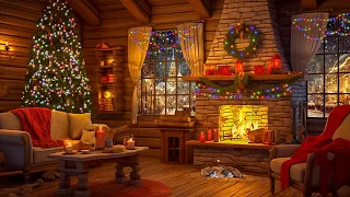 Instrumental Christmas Music with Crackling Fireplace | Cozy Christmas Music Ambience 2024