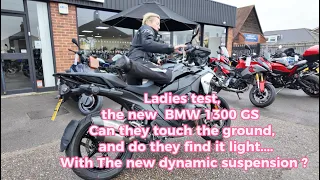 Ladies Test BMW GS 1300  . With dynamic suspension, did they buy one?