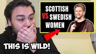 British Reaction To Scottish VS Swedish Women (Fredrik Andersson stand-up comedy)