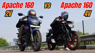 Apache 160 2V vs Apache 160 4V Drag Race