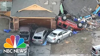 Watch: Aerial footage shows Oklahoma tornado damage