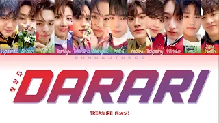 TREASURE 트레저 " DARARI (다라리) " Lyrics (ColorCoded/ENG/HAN/ROM/가사)