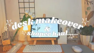 KOREAN INSPIRED STUDY TABLE + MINI SHOPEE HAUL 📦🛍|| strawberry lin studio (Philippines)