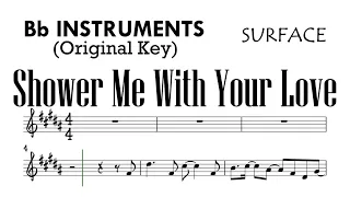 Shower Me With Your Love Bb Instruments Surface Sheet Music Backing Track Partitura