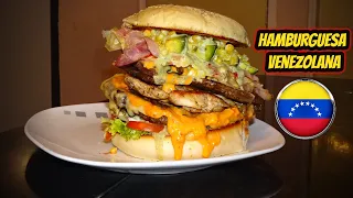 HAMBURGUESA VENEZOLANA SUPER GRANDE | ASÍ LAS HACEN EN VENEZUELA | DarekVlogs