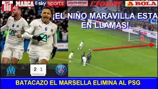 ASI REACCIONA PRENSA FRANCESA a GOL de ALEXIS SANCHEZ MARSELLA vs PSG