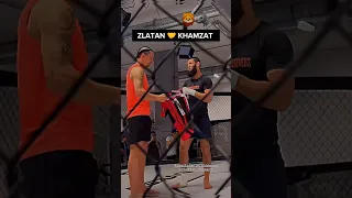 Khamzat Chimaev MEETS Zlatan Ibrahimovic #zlatan #khamzatchimaev #mma #shorts