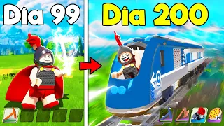 Sobreviví 200 DÍAS en LEGO FORTNITE 😅😨 INVICTOR y LOS COMPAS