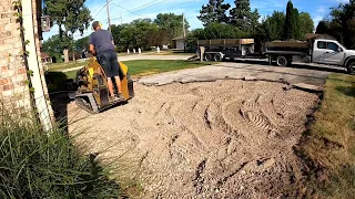 Asphalt Driveway Removal-"Doesn't Get Anymore Exciting!"  Mini Skid Steer