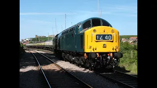Class 40. 40 145 working trains to Whitby on the Esk valley line. A sight from the 80's