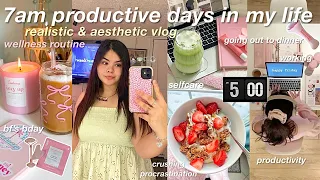 7AM PRODUCTIVE DAYS IN MY LIFE: slice of life, aesthetic, healthy habits & busy days