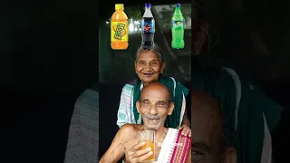 Indian 🇮🇳 Grandpa👴Grandma👵Emoji Eating🍿Cold drinks🧋🧋🧃🥂3 Emoji🍟Challenge #shorts #ytshorts #challenge