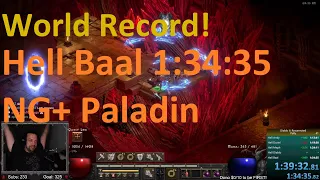 WR! NG+ Hell Pally Speedrun! 1:34:35 - Diablo 2 Resurrected